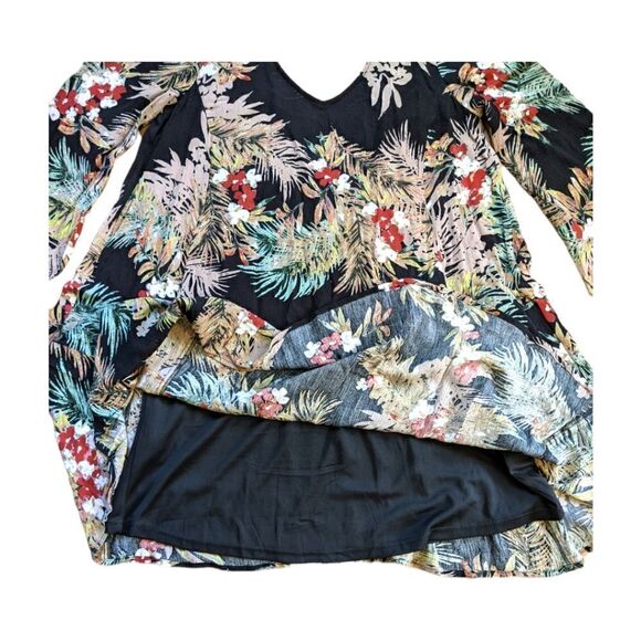 Mahina Tropical Floral‎ Print Dress Flowy Knee Length Women's Small Cruise NWT - Picture 8 of 11